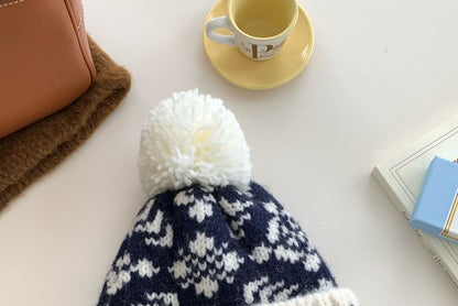 Beanie Patterned Pom