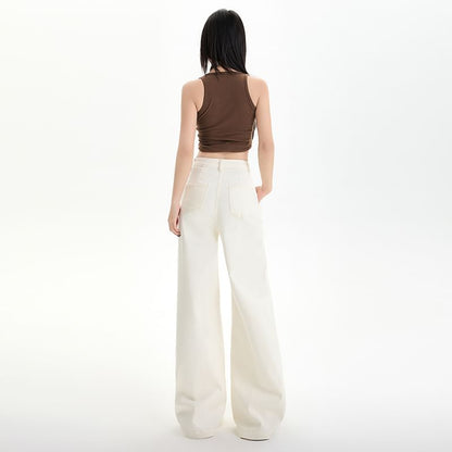 Jeans High Washed Rise Designs) Wide (Various Leg