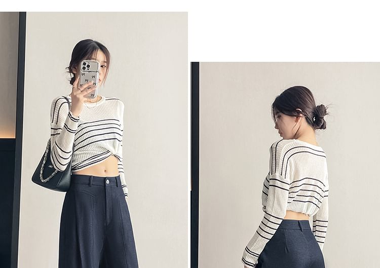 Wide Dress Plain Waist High Leg Pants