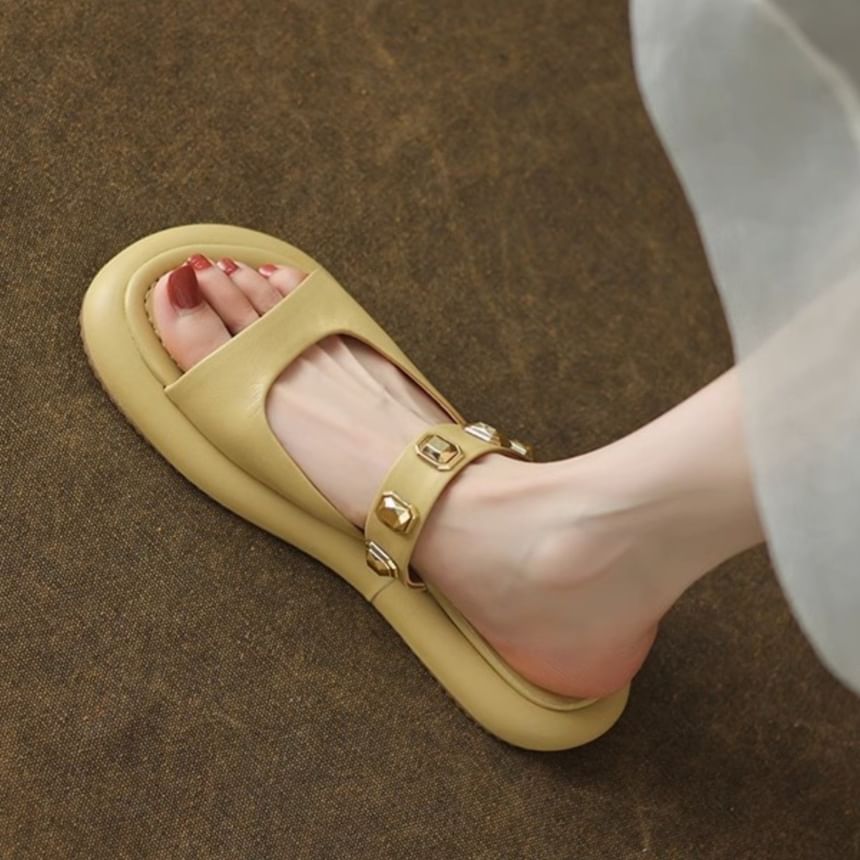 Sandals Slide Platform Studded