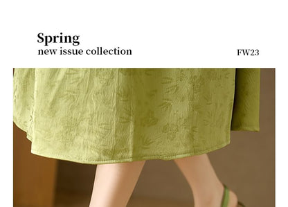 Sandals Jacquard Square-Toe Floral Slingback