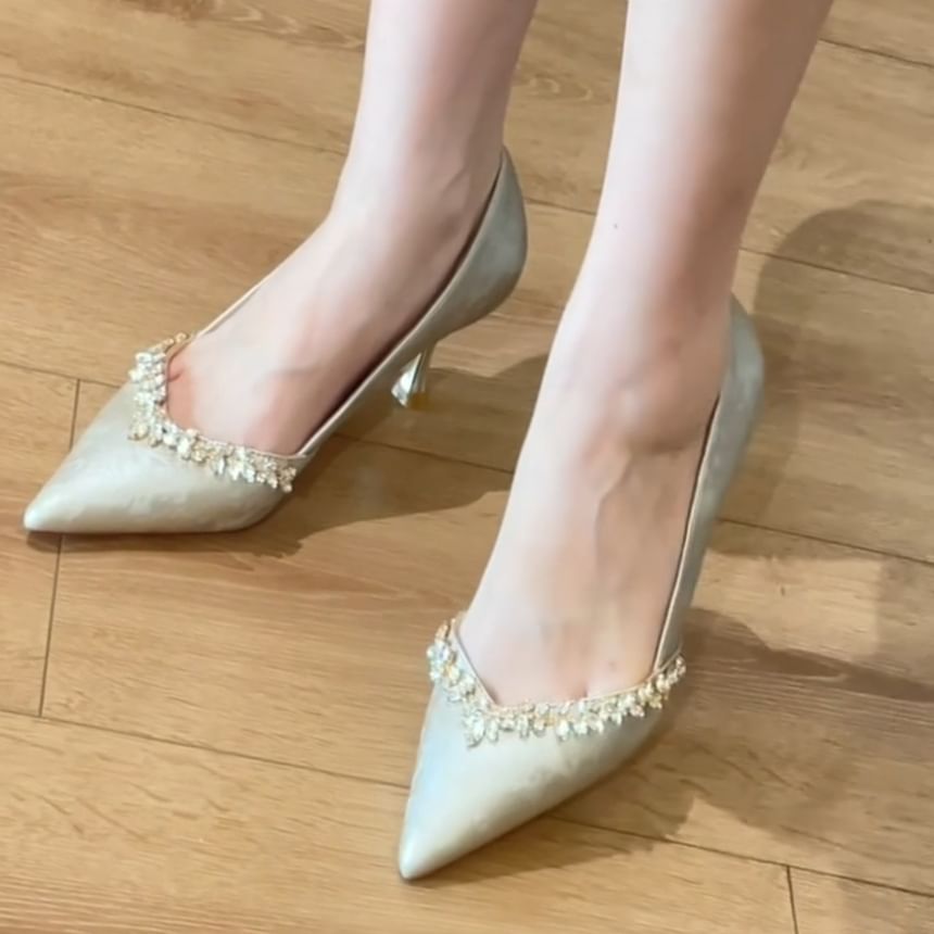 Pumps High Rhinestone Heel