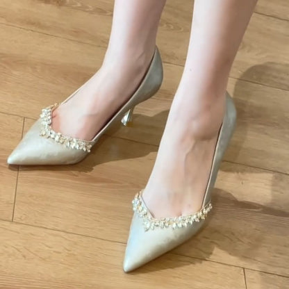 Pumps High Rhinestone Heel