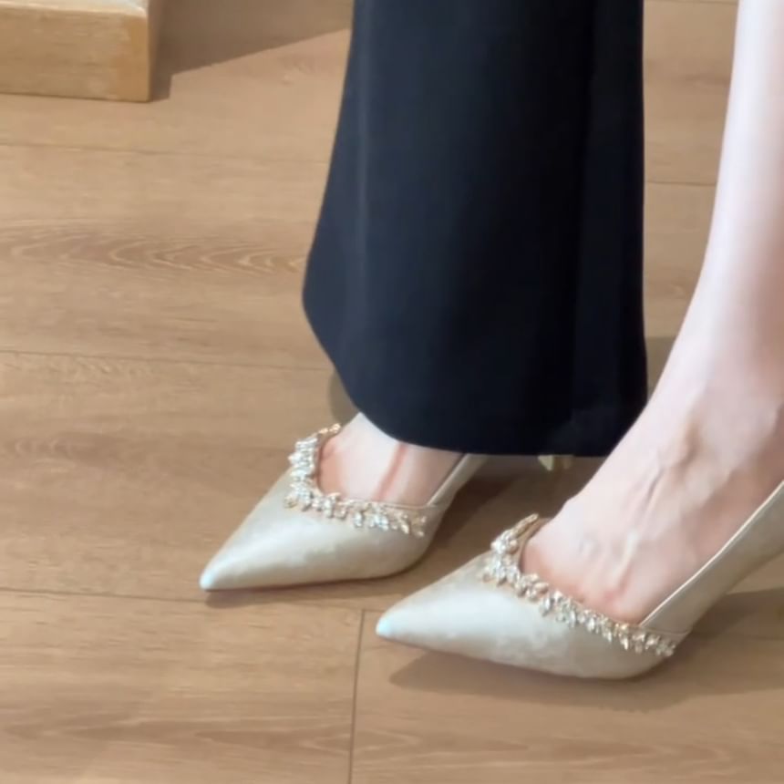 Pumps High Rhinestone Heel