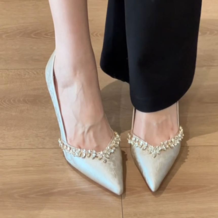 Pumps High Rhinestone Heel