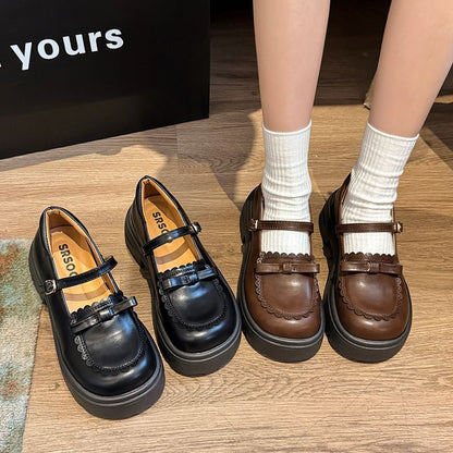 Mary Platform Bow Jane Shoes