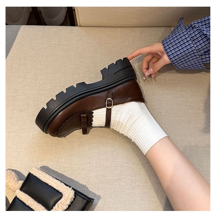 Mary Platform Bow Jane Shoes