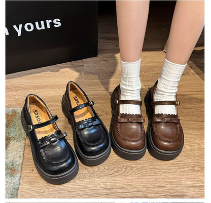 Mary Platform Bow Jane Shoes