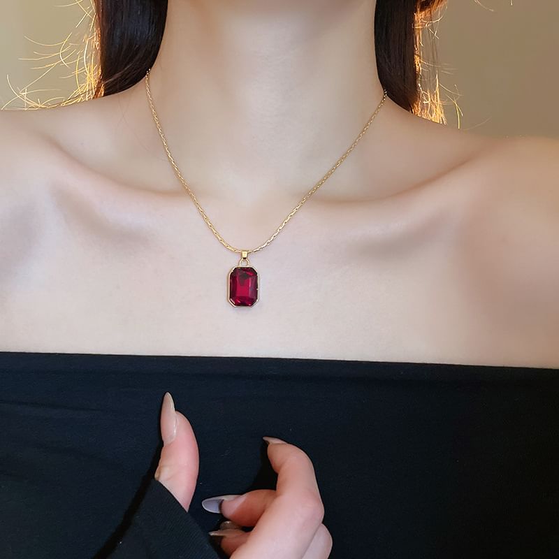 Hoop Drop Rhinestone Earring / Pendant Necklace