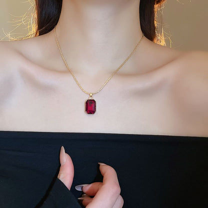 Hoop Drop Rhinestone Earring / Pendant Necklace