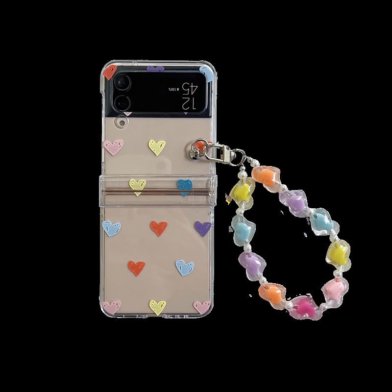 Floral / Heart Phone Case / Charm / Strap / Set