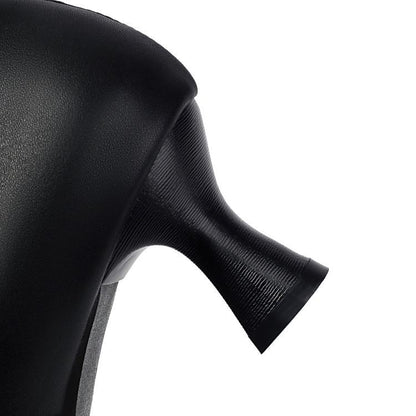 Mary Heel Panel Pumps Lace High Buckled Jane