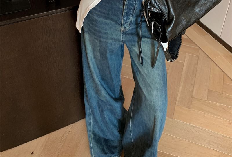 Long Top Knit Scoop Neck Plain Sleeve