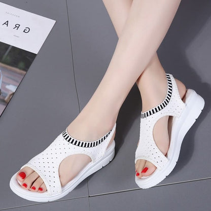 Sandals Trim Cutout Contrast