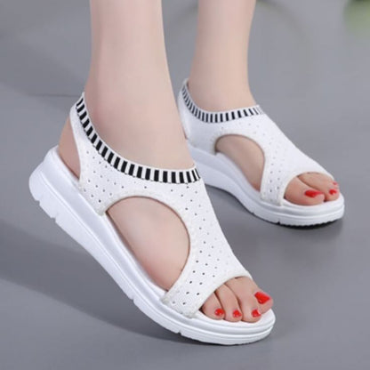 Sandals Trim Cutout Contrast