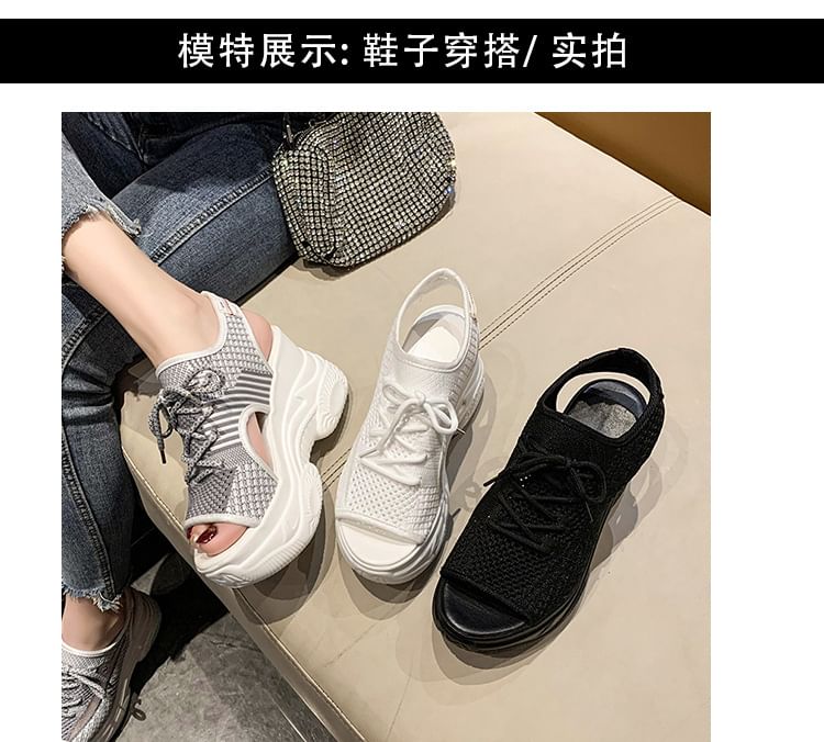 Sneakers Platform Peep-Toe Cutout