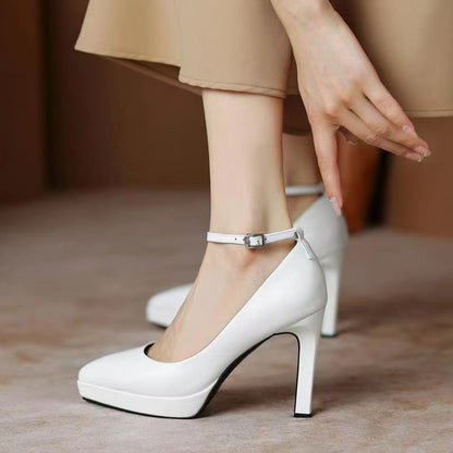 Stiletto Platform Heel Strap Sandals Ankle Pointy