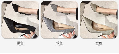 Pointy Pumps Stiletto Heel Glitter