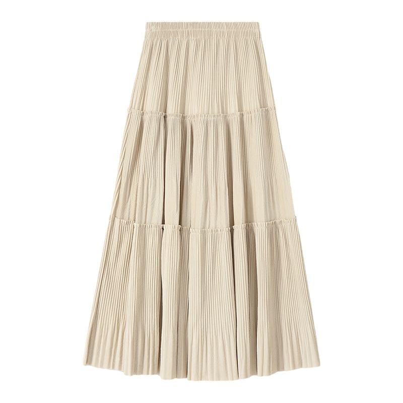 Rise High Skirt Midi A-Line Velvet