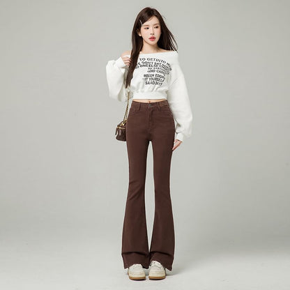 Washed Jeans (Various Bootcut Designs) Waist High