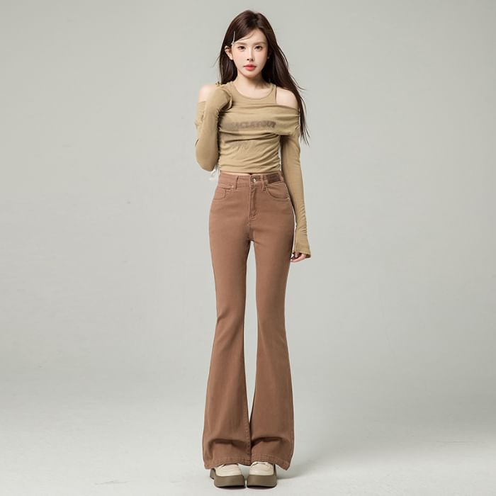 Washed Jeans (Various Bootcut Designs) Waist High