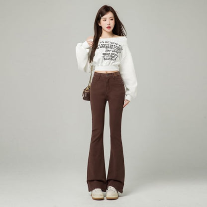 Washed Jeans (Various Bootcut Designs) Waist High