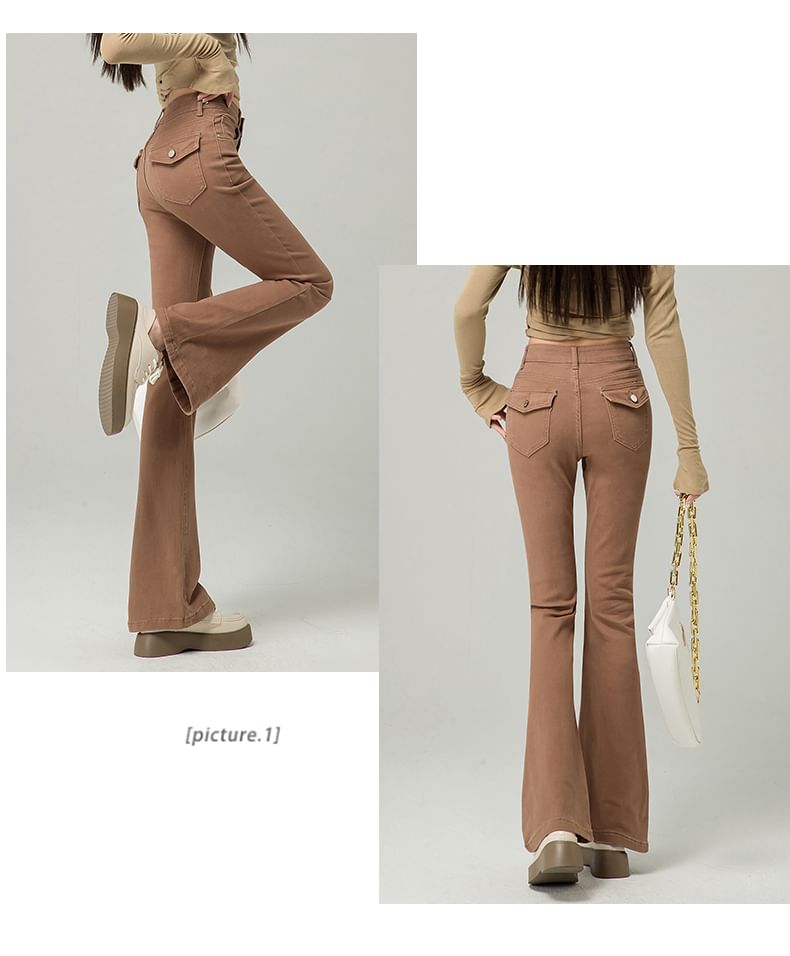 Washed Jeans (Various Bootcut Designs) Waist High