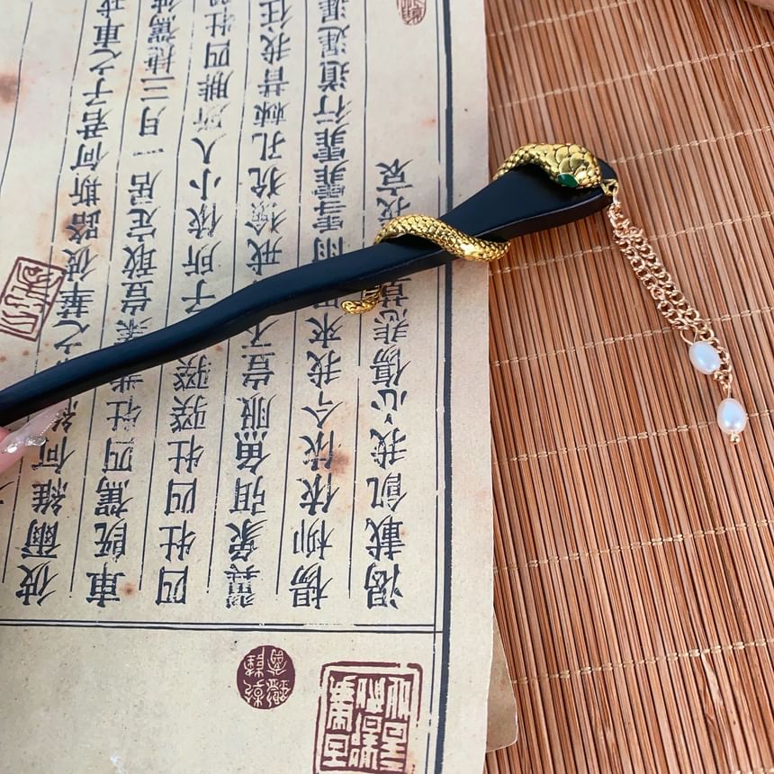 Hair Snake Faux Stick Fringed Pearl