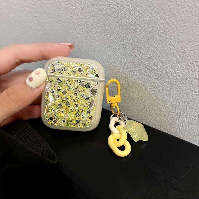 Skin Pro Earphone with Designs) Case Charm Sequined / (Various AirPods