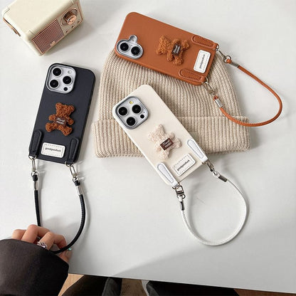 Strap Bear Phone Case Applique with