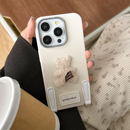 Strap Bear Phone Case Applique with