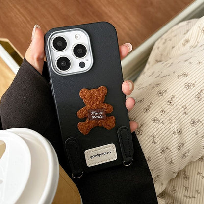 Strap Bear Phone Case Applique with