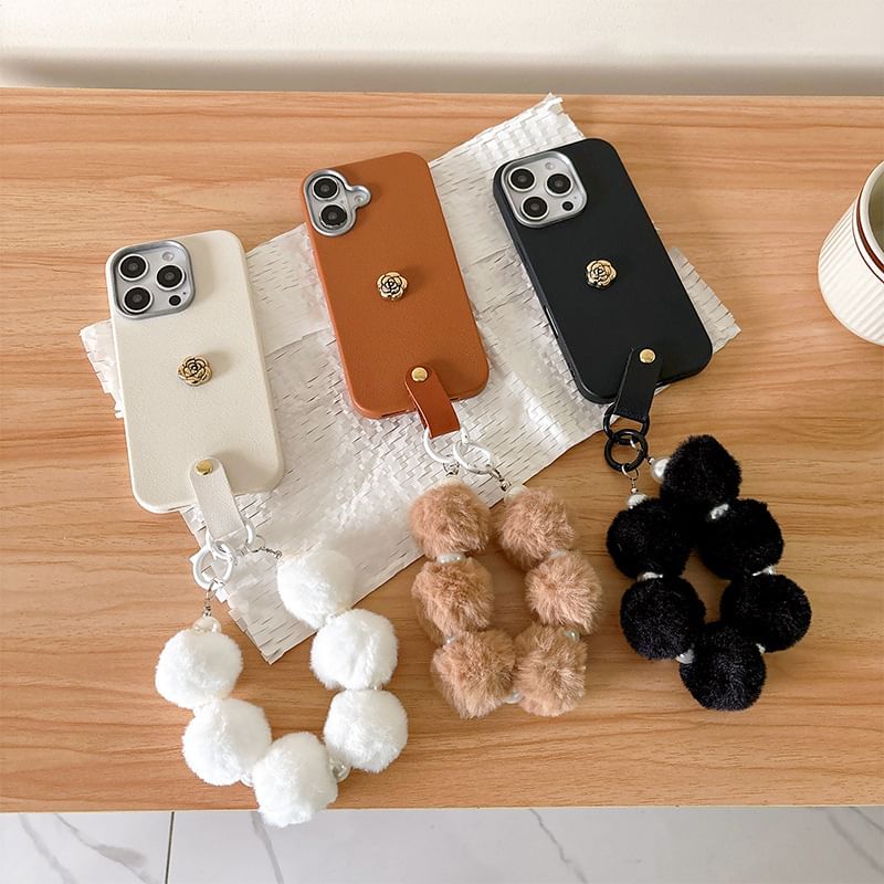 Floral Phone Strap with Case