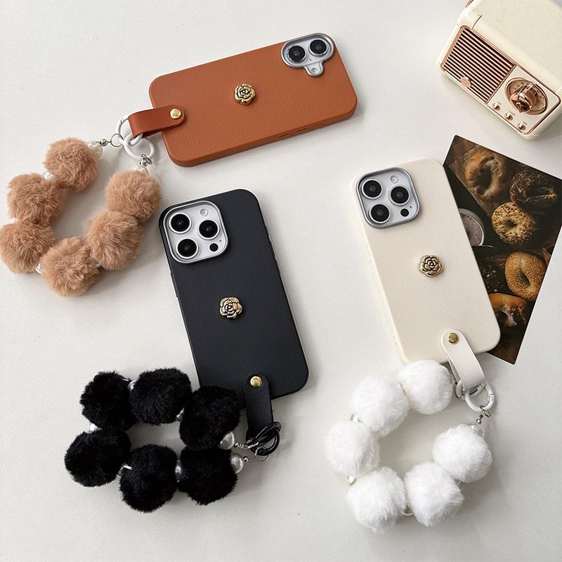 Floral Phone Strap with Case