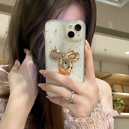 Bow Gold Phone Leaf Case