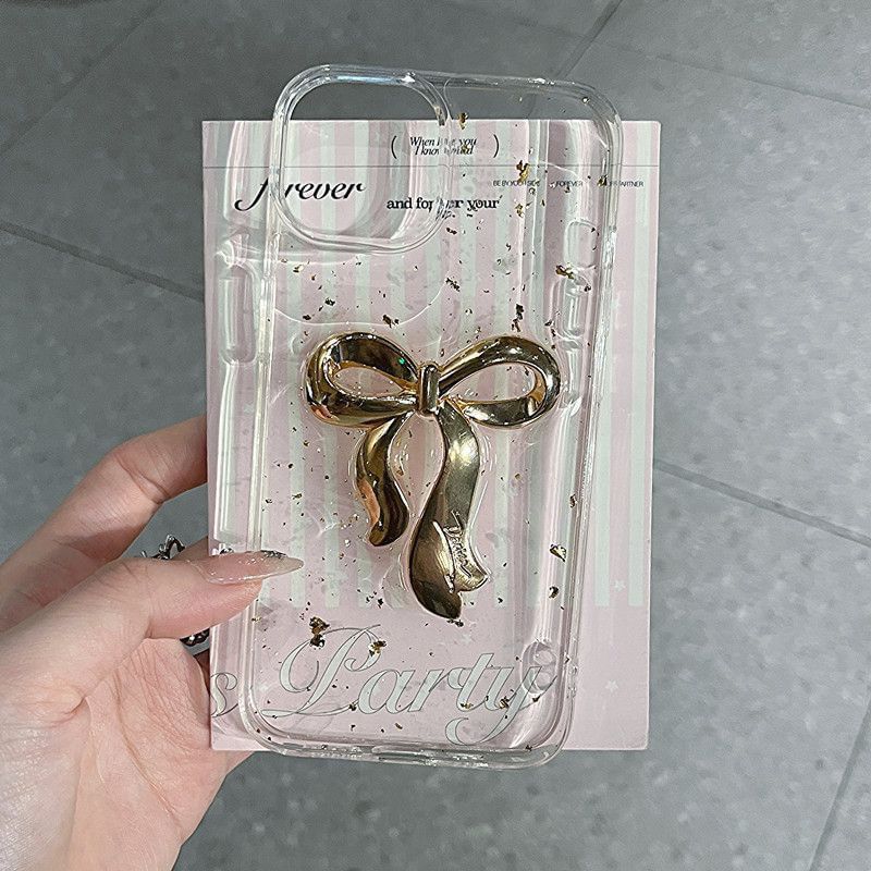 Bow Gold Phone Leaf Case