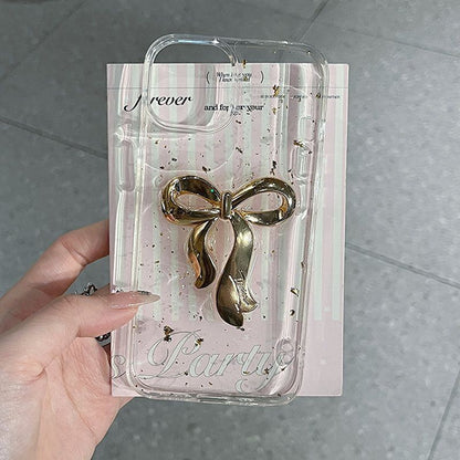 Bow Gold Phone Leaf Case