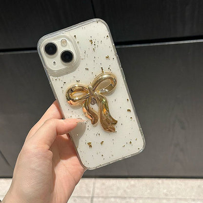 Bow Gold Phone Leaf Case