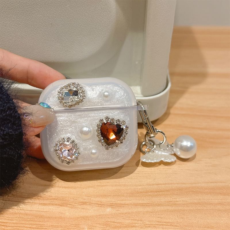 Skin Charm Earphone with / AirPods Rhinestone Case Pro