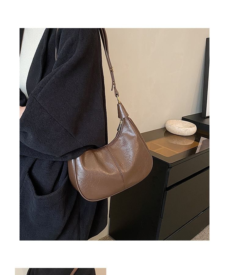 Plain Bag Faux Crossbody Leather