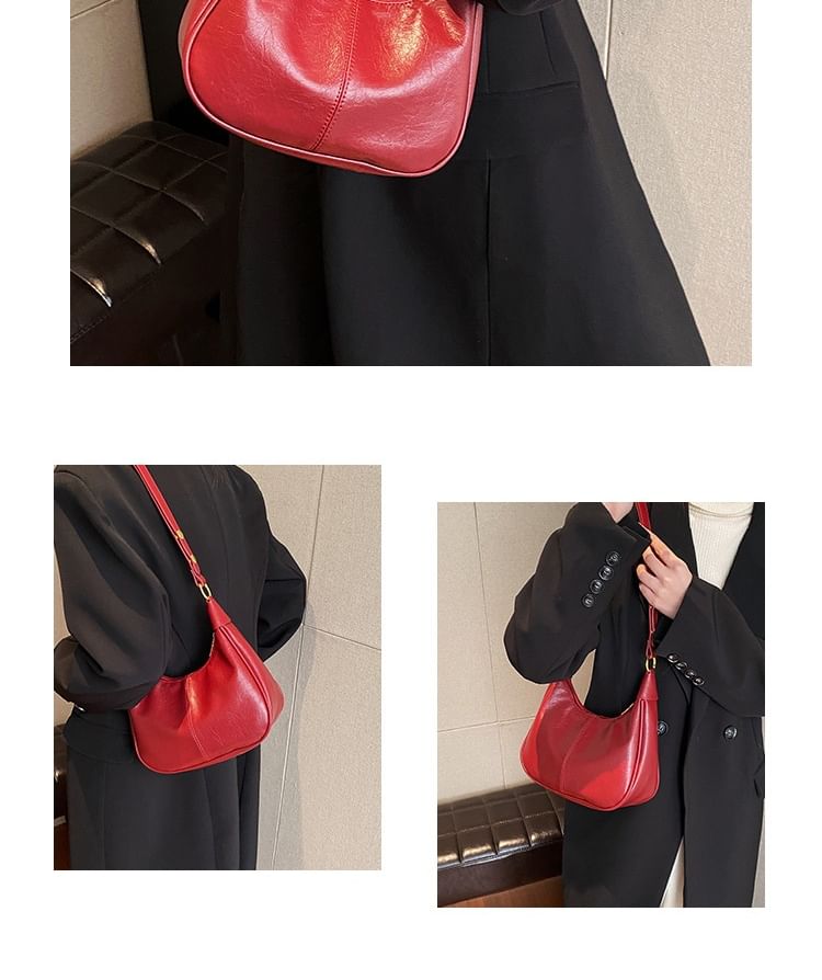 Plain Bag Faux Crossbody Leather