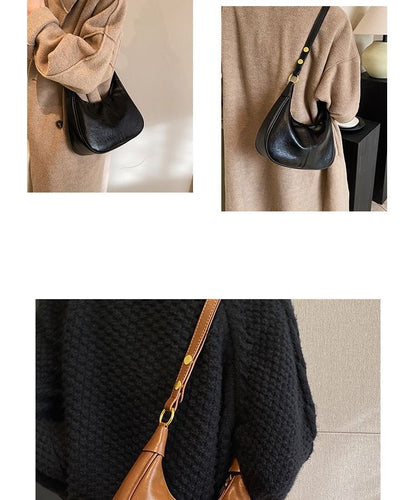 Plain Bag Faux Crossbody Leather