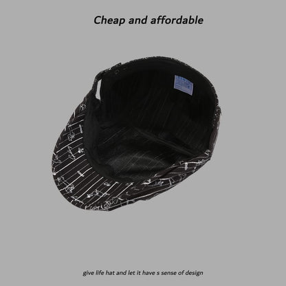 Cap Print Dog Newsboy