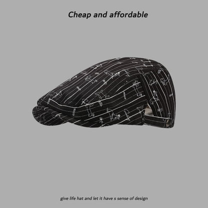 Cap Print Dog Newsboy