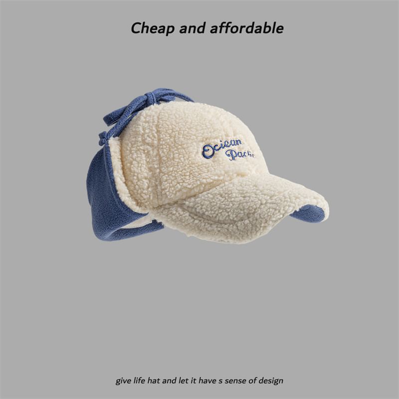 Cap Lettering Embroidered Earflap Baseball