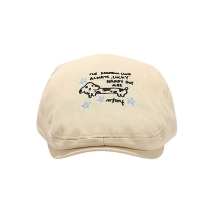 Cartoon Hat Embroidery Newsboy