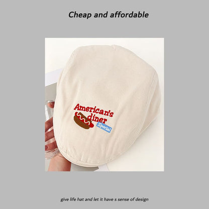 Cartoon Embroidery Hat Newsboy