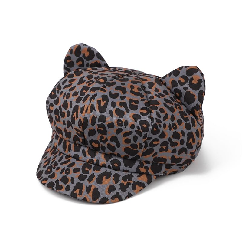 Cap Newsboy Ear Cat Patterned