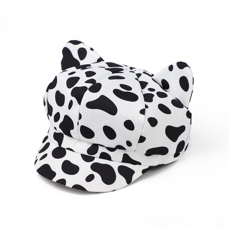 Cap Newsboy Ear Cat Patterned