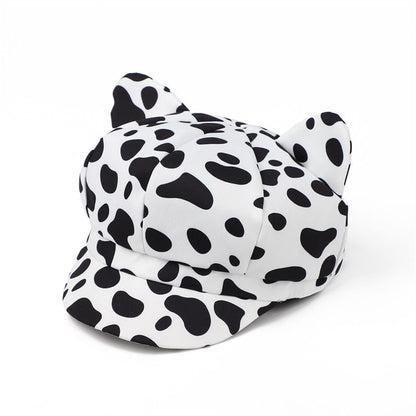 Cap Newsboy Ear Cat Patterned